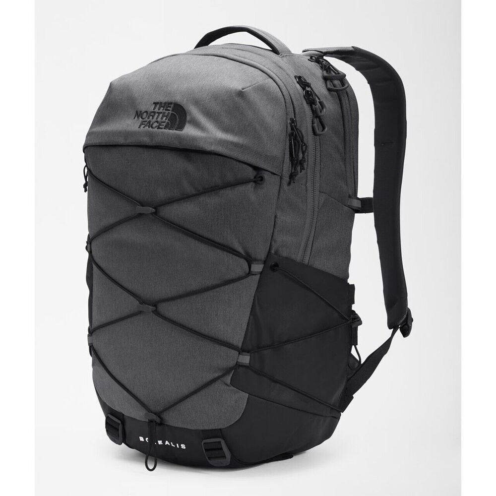 The North Face Borealis Laptop Backpack Asphalt Grey Light Heather/TNF Black New - Picture 3 of 8